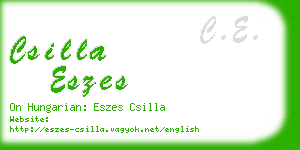 csilla eszes business card